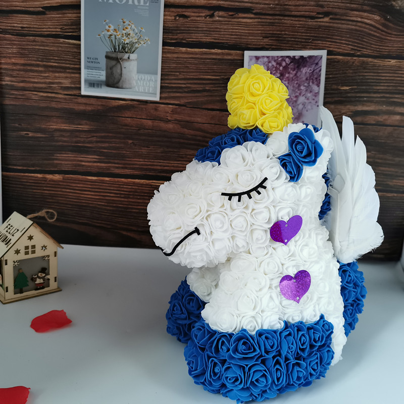 Preserved Fresh Flower Unicorn Christmas Valentine's Day Gift Rose Bear PE Foam Rose Unicorn Manufacturer Preserved Fresh Flower Unicorn Christmas Valentine's Day Gift Rose Bear PE Foam Rose Unicorn Manufacturer
