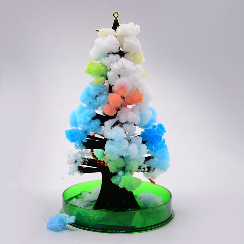 Cross-Border Supply Net Red Paper Tree Flowering Children DIY Magic Growing Crystal Tree Toy Colorful Christmas Tree Wholesale Cross-Border Supply Net Red Paper Tree Flowering Children DIY Magic Growing Crystal Tree Toy Colorful Christmas Tree Wholesale