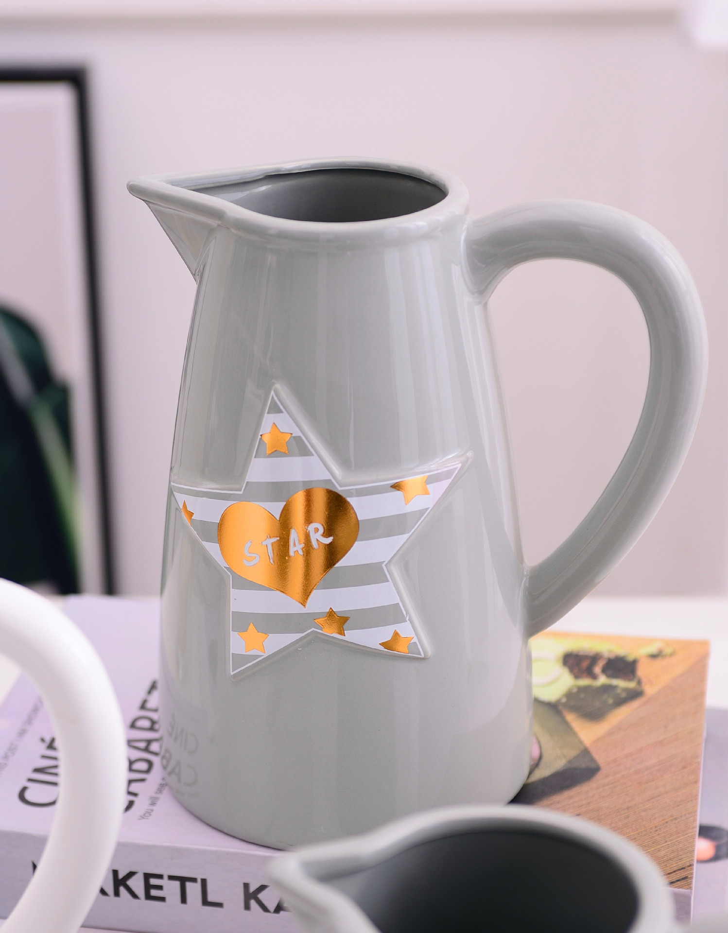 Christmas star simple Modern INS Wind Nordic White Gray Vase Pot flower Household decoration decorations