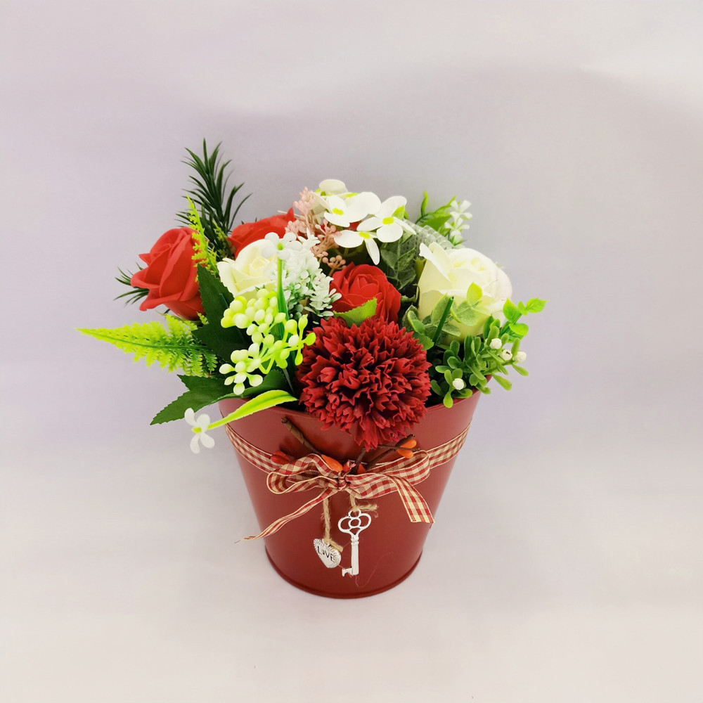 Christmas Valentine&#039;s Day Series Succulent Flower Pot Iron Bucket Home Table Decorative Ornaments Storage Bucket Flower Bucket