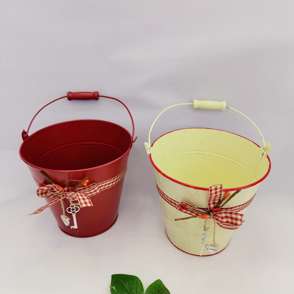 Christmas Valentine&#039;s Day Series Succulent Flower Pot Iron Bucket Home Table Decorative Ornaments Storage Bucket Flower Bucket
