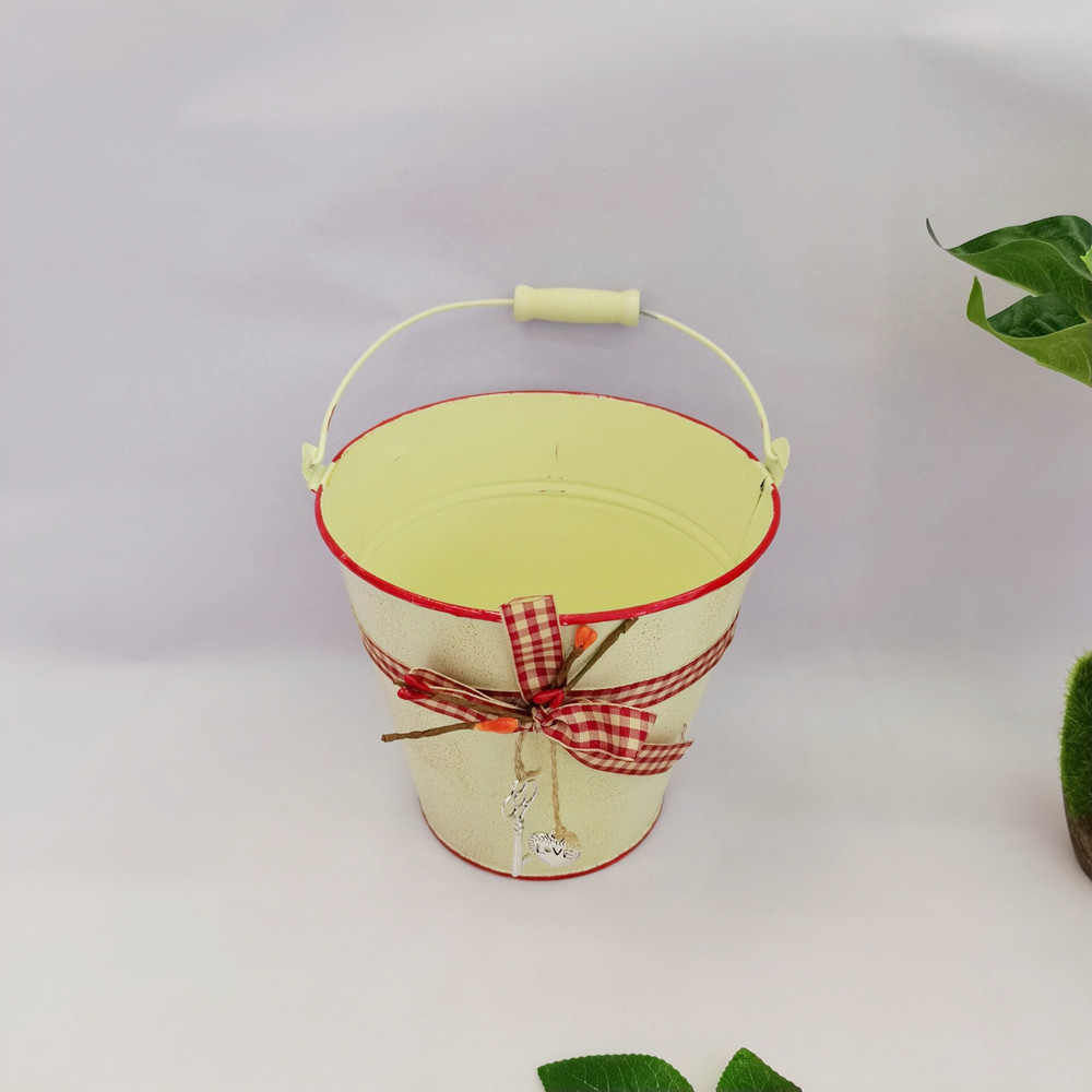 Christmas Valentine's Day Series Succulent Flower Pot Iron Bucket Home Table Decorative Ornaments Storage Bucket Flower Bucket
