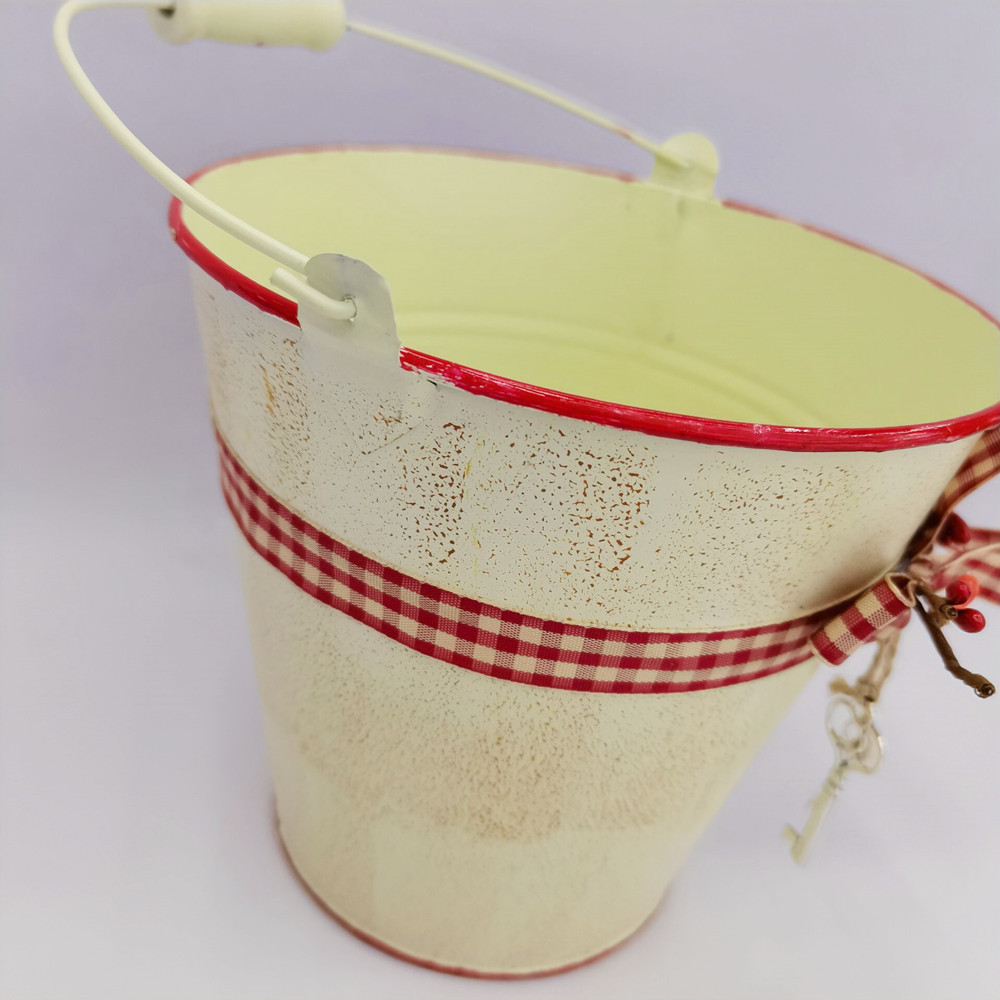 Christmas Valentine's Day Series Succulent Flower Pot Iron Bucket Home Table Decorative Ornaments Storage Bucket Flower Bucket