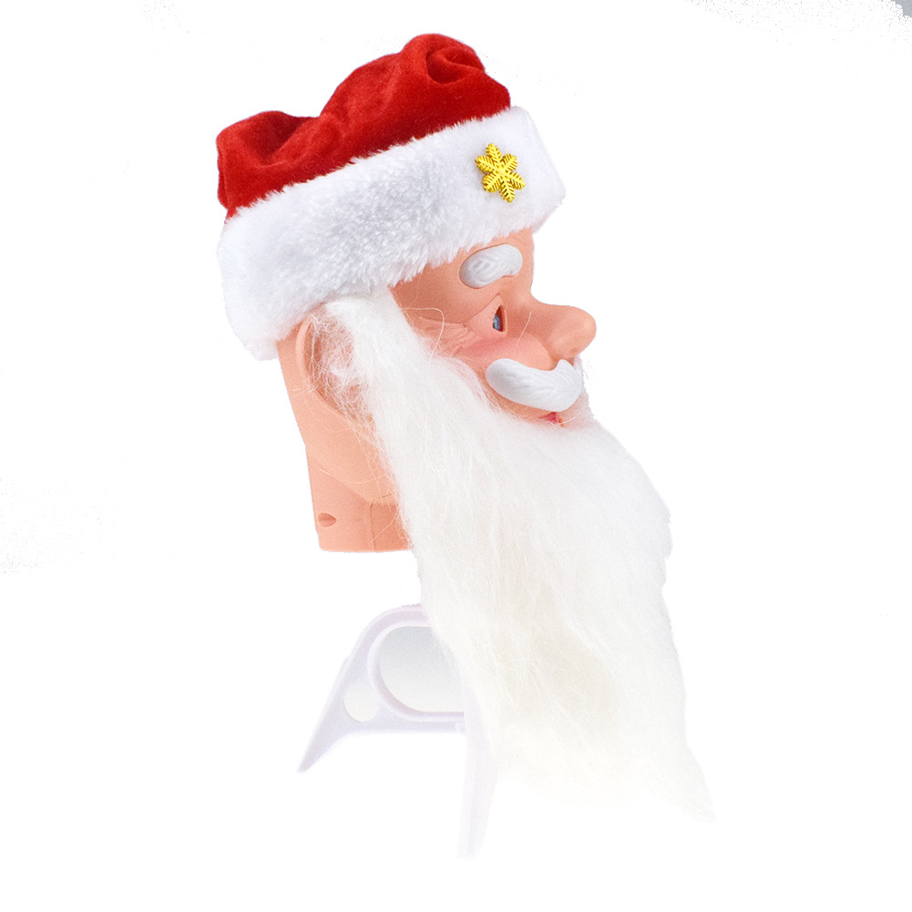 Novelty Creative Singing and Talking Santa Claus Head Doll Electric Santa Claus Toy Christmas Gift Novelty Creative Singing and Talking Santa Claus Head Doll Electric Santa Claus Toy Christmas Gift