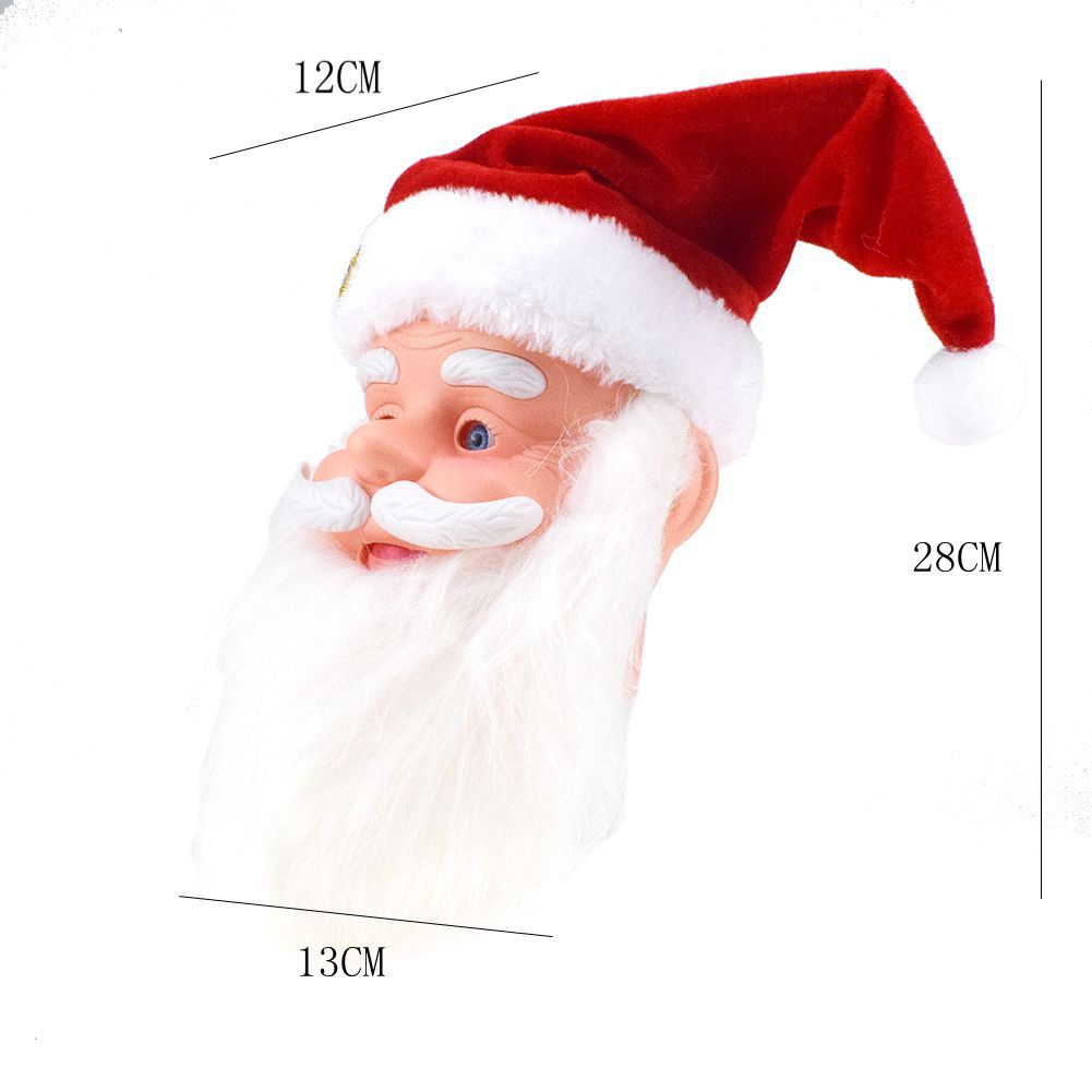 Novelty Creative Singing and Talking Santa Claus Head Doll Electric Santa Claus Toy Christmas Gift Novelty Creative Singing and Talking Santa Claus Head Doll Electric Santa Claus Toy Christmas Gift