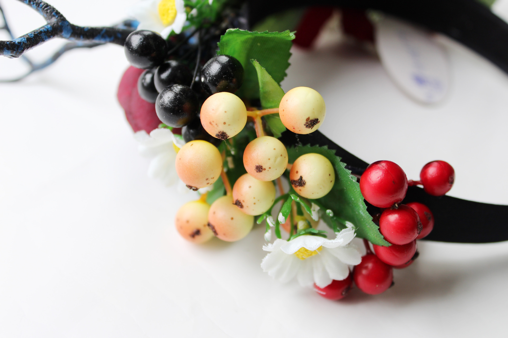 Jialan Big flower hair band Elk antler hair clasp Christmas annual party accessories