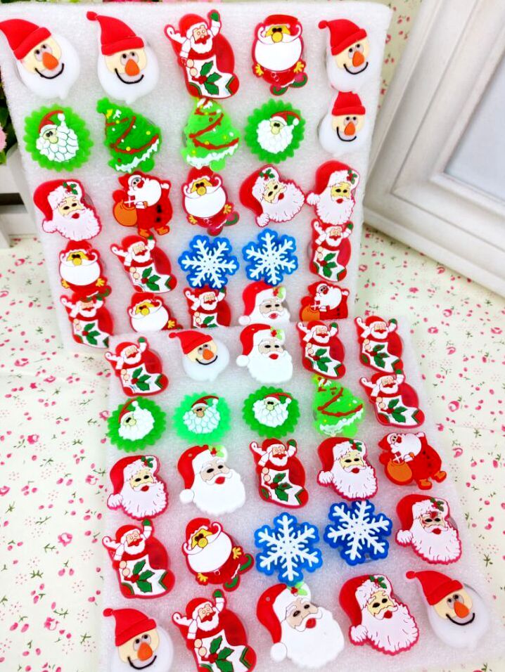 Gummed Christmas brooch Santa Claus Glitter soft glue brooch Glitter brooch Christmas Glitter brooch brooch  brooch