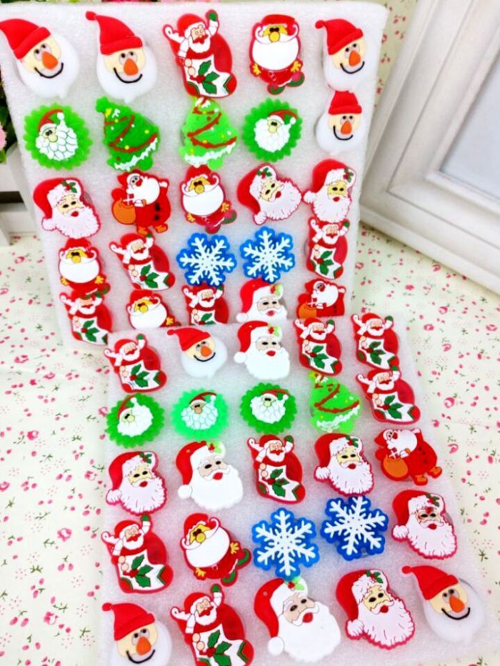 Gummed Christmas brooch Santa Claus Glitter soft glue brooch Glitter brooch Christmas Glitter brooch brooch  brooch