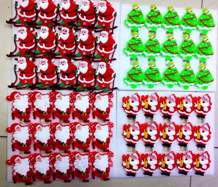 Gummed Christmas brooch Santa Claus Glitter soft glue brooch Glitter brooch Christmas Glitter brooch brooch  brooch