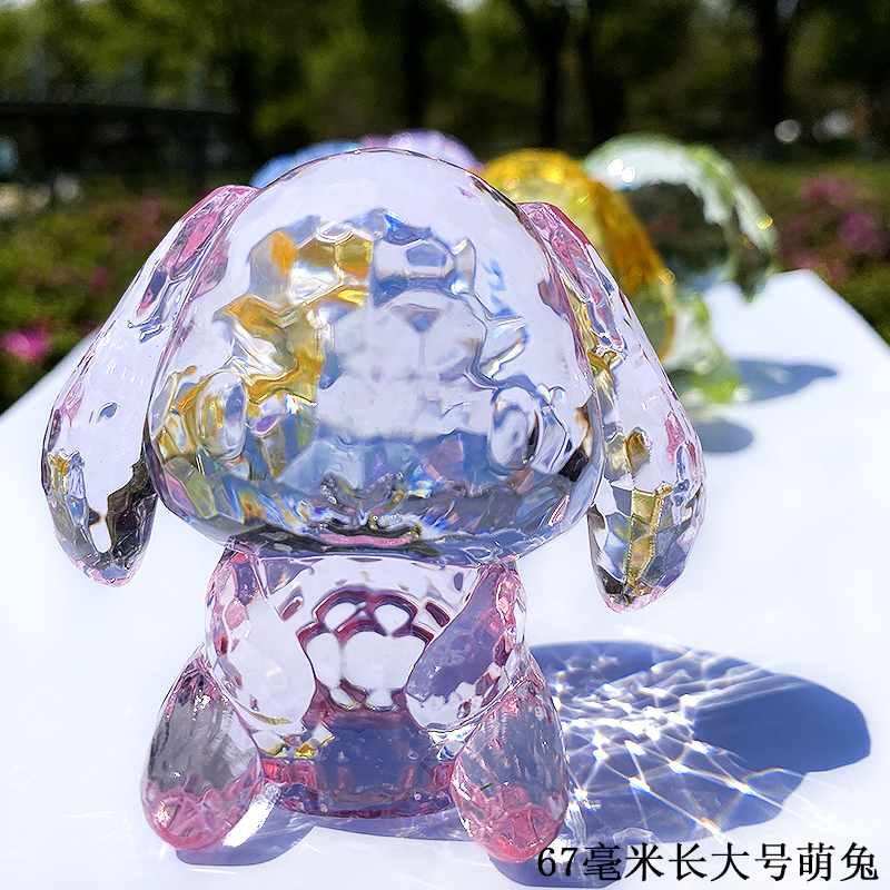 Oversized Gem Children&#039;s Plastic Toy Crystal Adorable Rabbit Decoration Boys and Girls Christmas Gift Acrylic Rewards