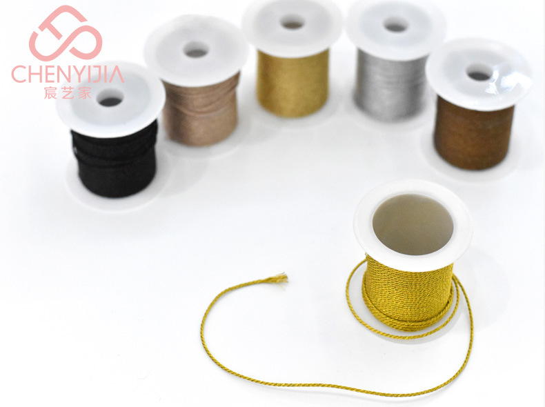 Top grade Christmas ribbon DIY gift wrapping gold and silver cord