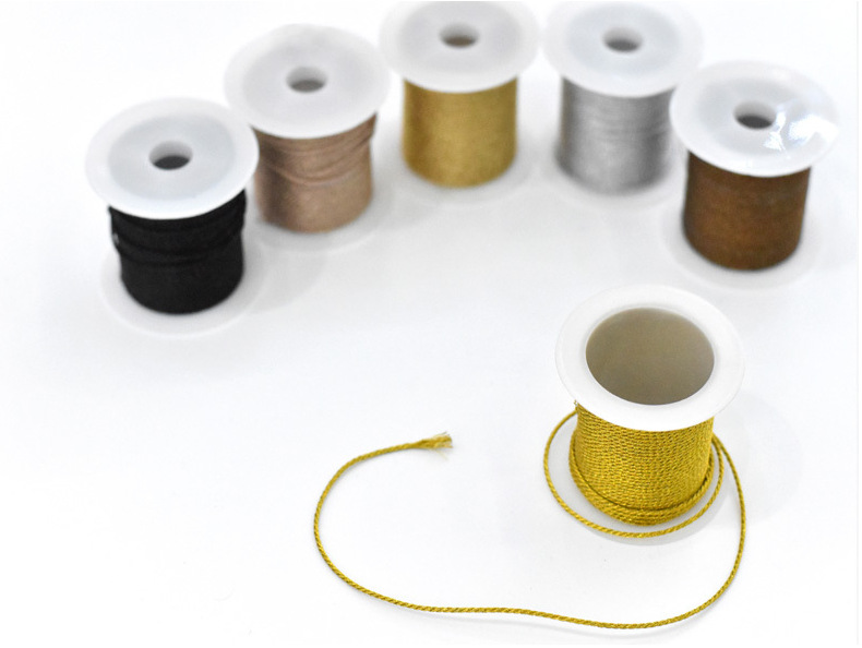 Top grade Christmas ribbon DIY gift wrapping gold and silver cord