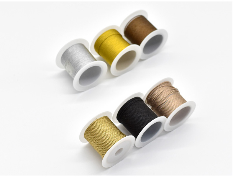 Top grade Christmas ribbon DIY gift wrapping gold and silver cord
