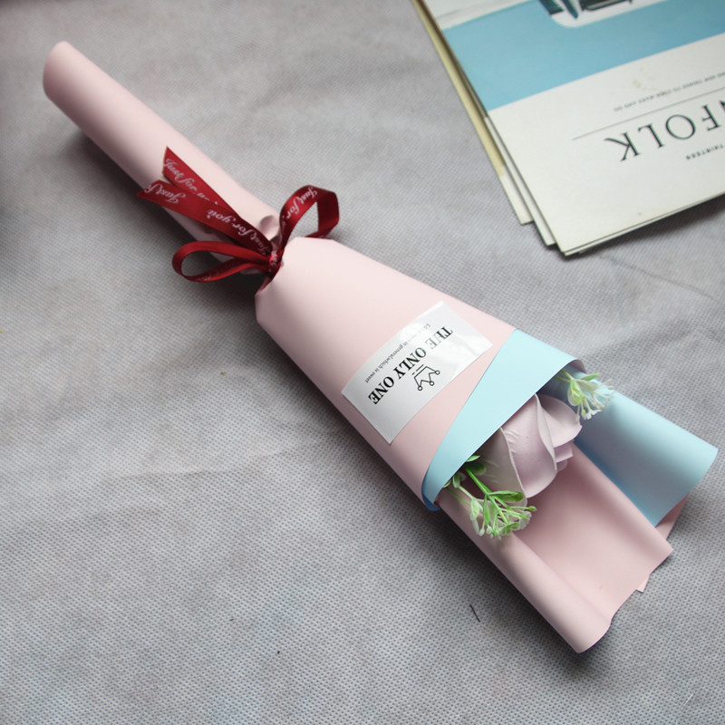 Cross-Border Factory Promotion Gift Single Rose with Leaves Soap Flower Christmas Valentine's Day Graduation Season Activity Gift Cross-Border Factory Promotion Gift Single Rose with Leaves Soap Flower Christmas Valentine's Day Graduation Season Activity Gift