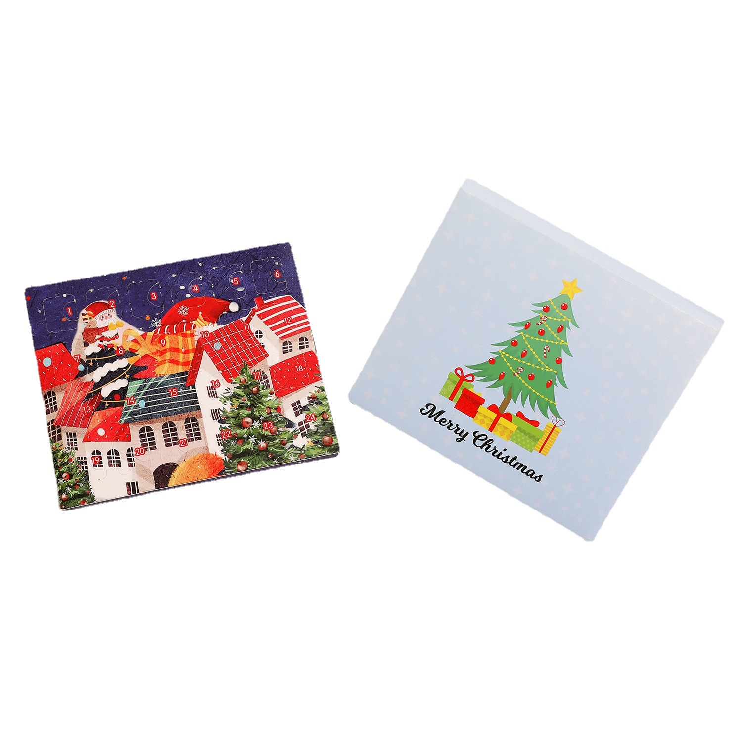 Amazon Christmas Ornaments Countdown Calendar Gift Suit DIY Pendant Cartoon Christmas Bracelet Necklace Gift