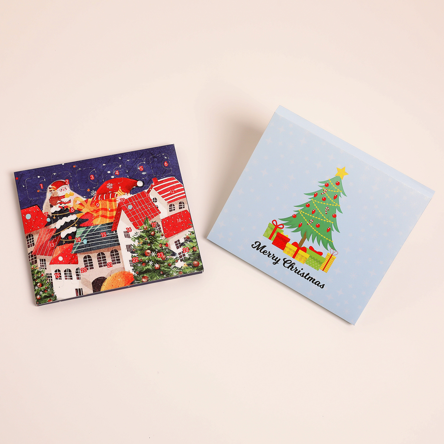 Amazon Christmas Ornaments Countdown Calendar Gift Suit DIY Pendant Cartoon Christmas Bracelet Necklace Gift