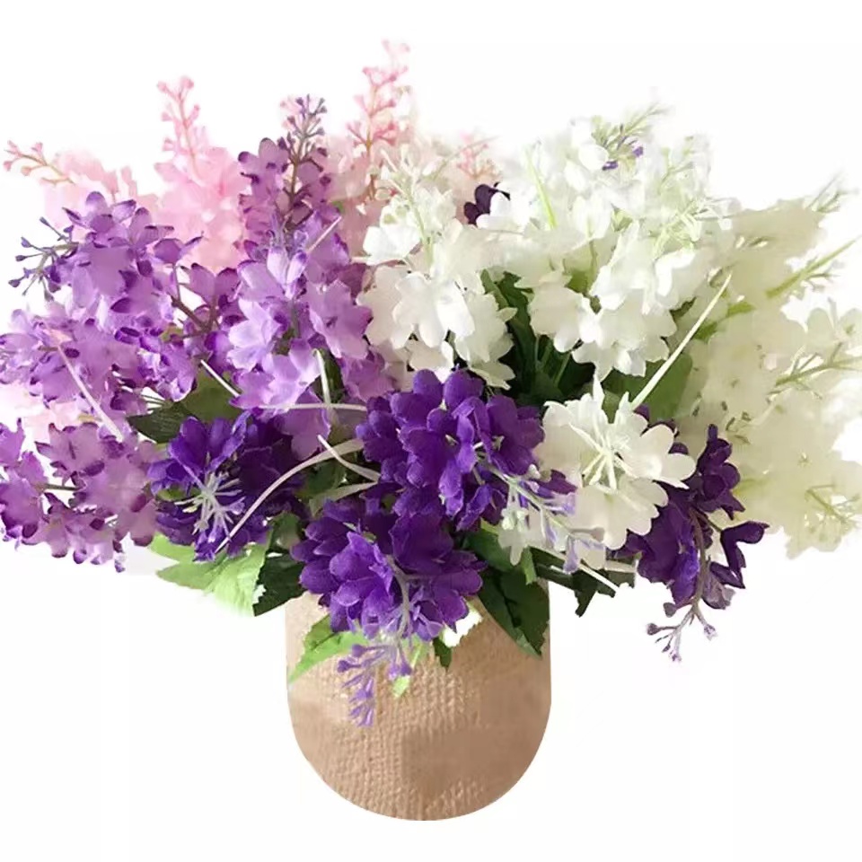 1 PC Artificial Flowers Hyacinth Fake Flowers Wedding Party Room Home Decor Bouquet Home Decoration Artificial Flower