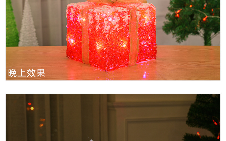 XM-6115 Gift Bag Three-Piece Brushed Christmas Decorations Led Night Light Christmas Craftwork XM-6115 Gift Bag Three-Piece Brushed Christmas Decorations Led Night Light Christmas Craftwork