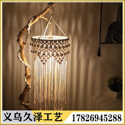 Nordic style hand-woven cotton cord lampshade for home stay hotel bedroom Moroccan home decor