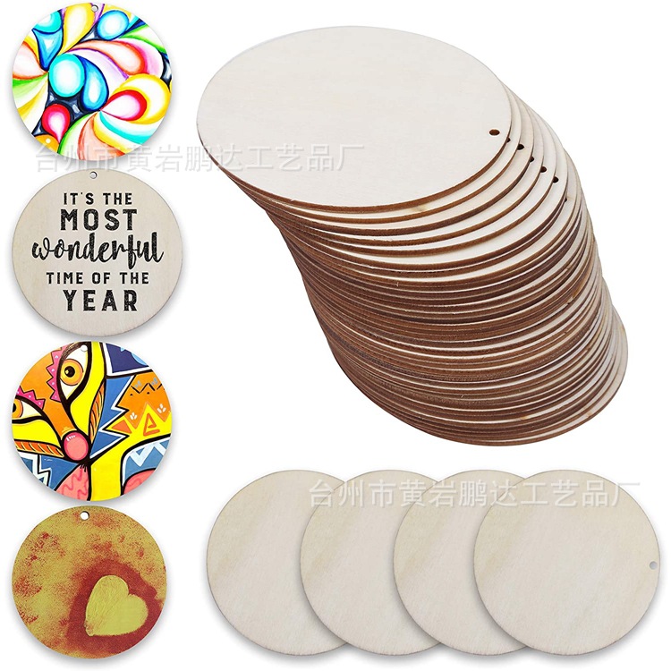DIY Wooden Gift Coaster Doodle Hand Drawn round Wood Piece Crafts Pendant Support Small Batch DIY Wooden Gift Coaster Doodle Hand Drawn round Wood Piece Crafts Pendant Support Small Batch