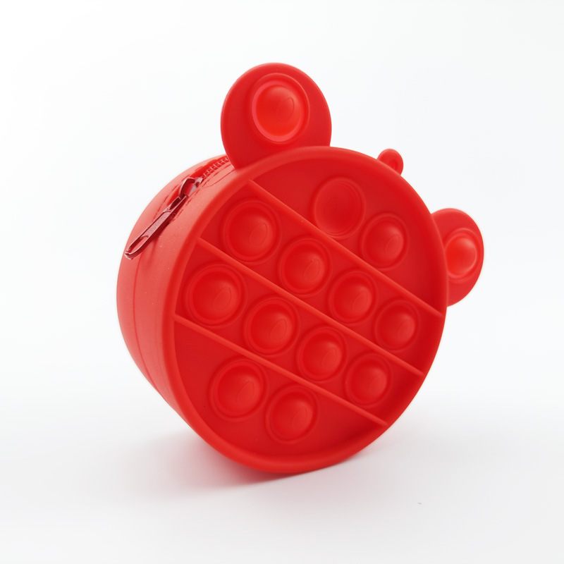 Deratization Christmas Style Bag Christmas Hat Boots Gloves Shape Silicone Bubble Toy Small Change Storage Coin Purse