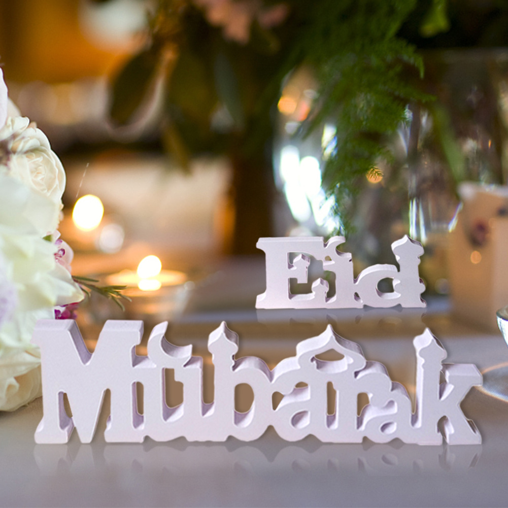 Customized Wood Plastic Decoration Creative Eid Al-Fitr Guerbang Ramadan Festival Dining Table Home Decorative Crafts Spot Customized Wood Plastic Decoration Creative Eid Al-Fitr Guerbang Ramadan Festival Dining Table Home Decorative Crafts Spot
