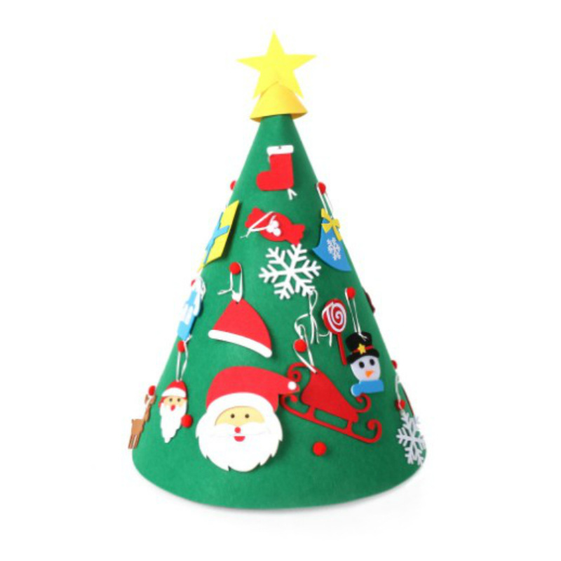 Felt Felt Christmas Decorations Christmas Hat DIY Children&#039;s Toys Handmade Three-dimensional Christmas Tree Spot