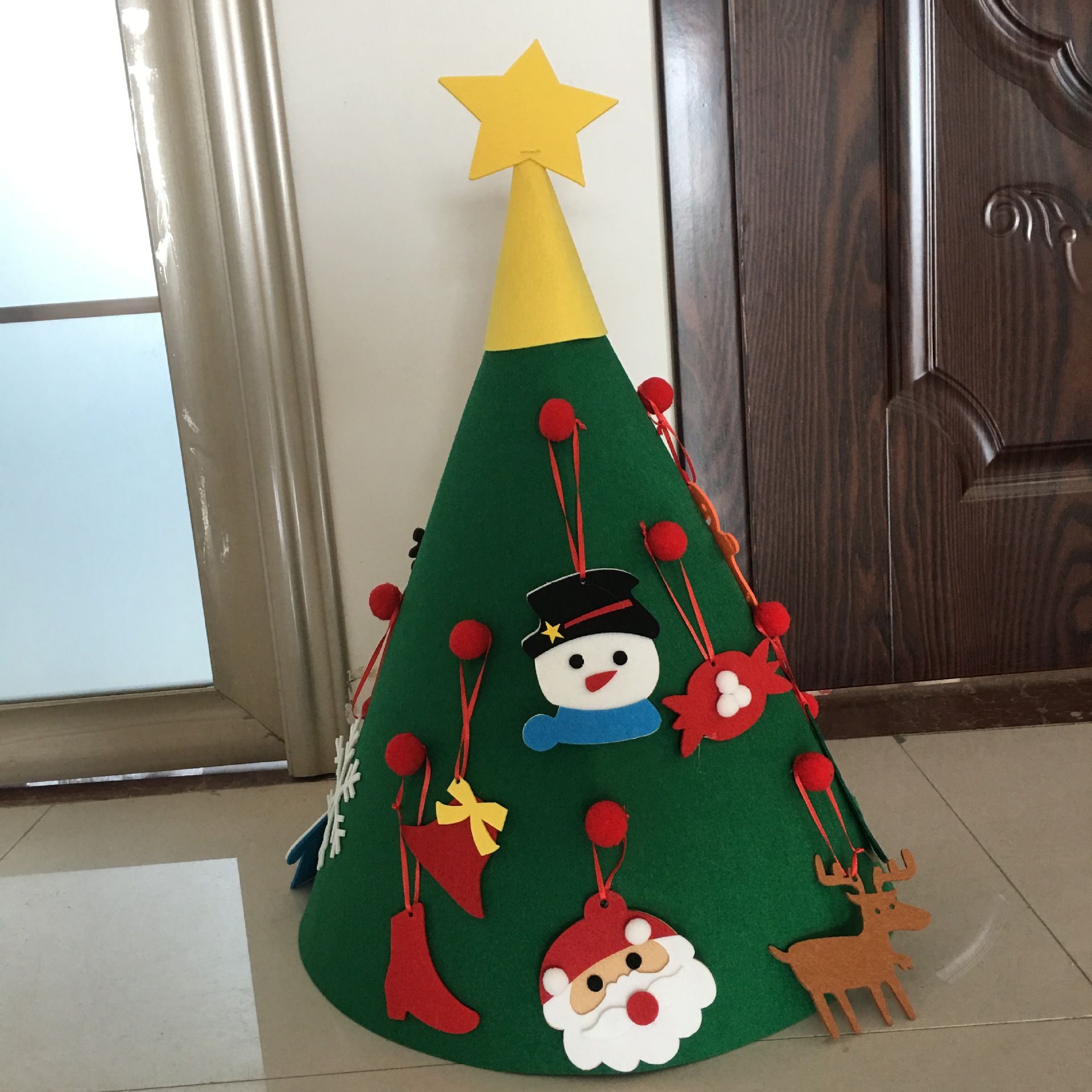 Felt Felt Christmas Decorations Christmas Hat DIY Children's Toys Handmade Three-dimensional Christmas Tree Spot
