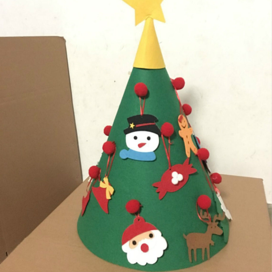Felt Felt Christmas Decorations Christmas Hat DIY Children's Toys Handmade Three-dimensional Christmas Tree Spot