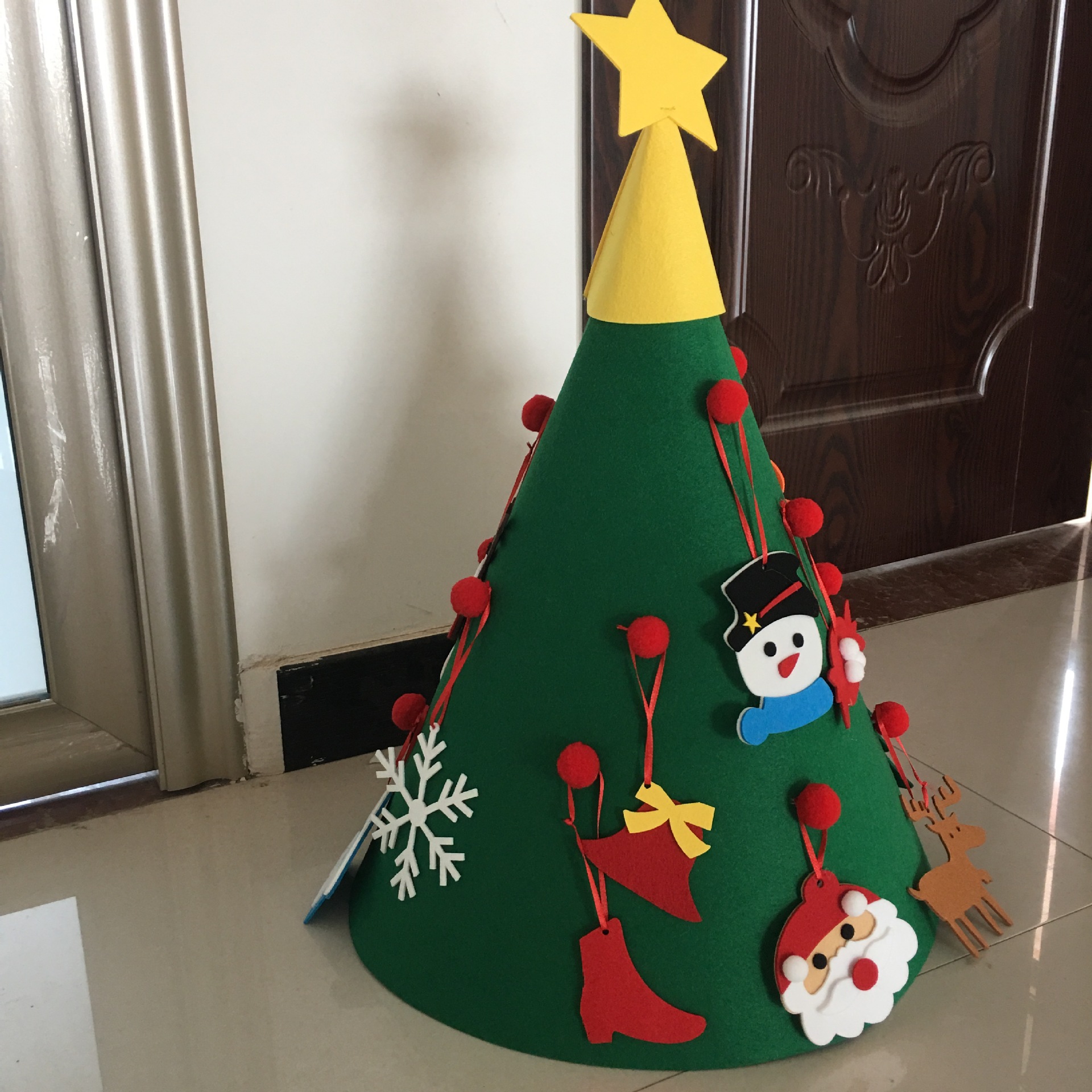 Felt Felt Christmas Decorations Christmas Hat DIY Children's Toys Handmade Three-dimensional Christmas Tree Spot