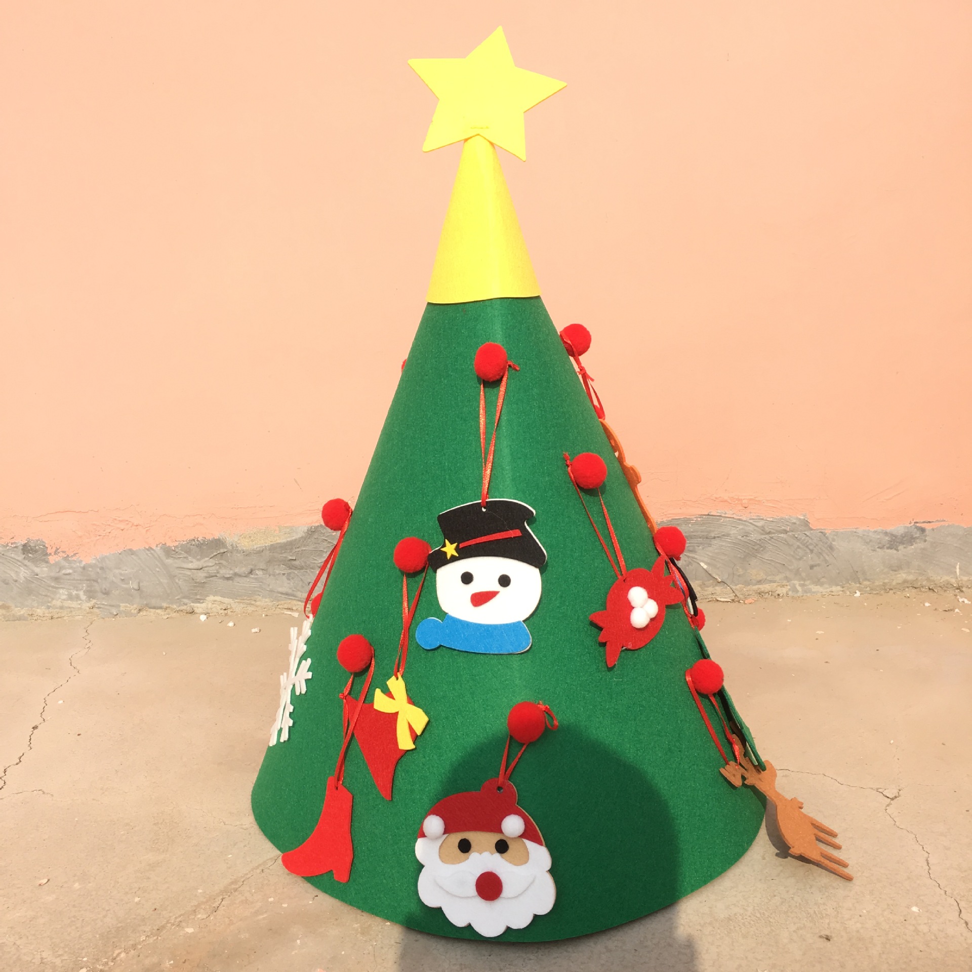Felt Felt Christmas Decorations Christmas Hat DIY Children's Toys Handmade Three-dimensional Christmas Tree Spot