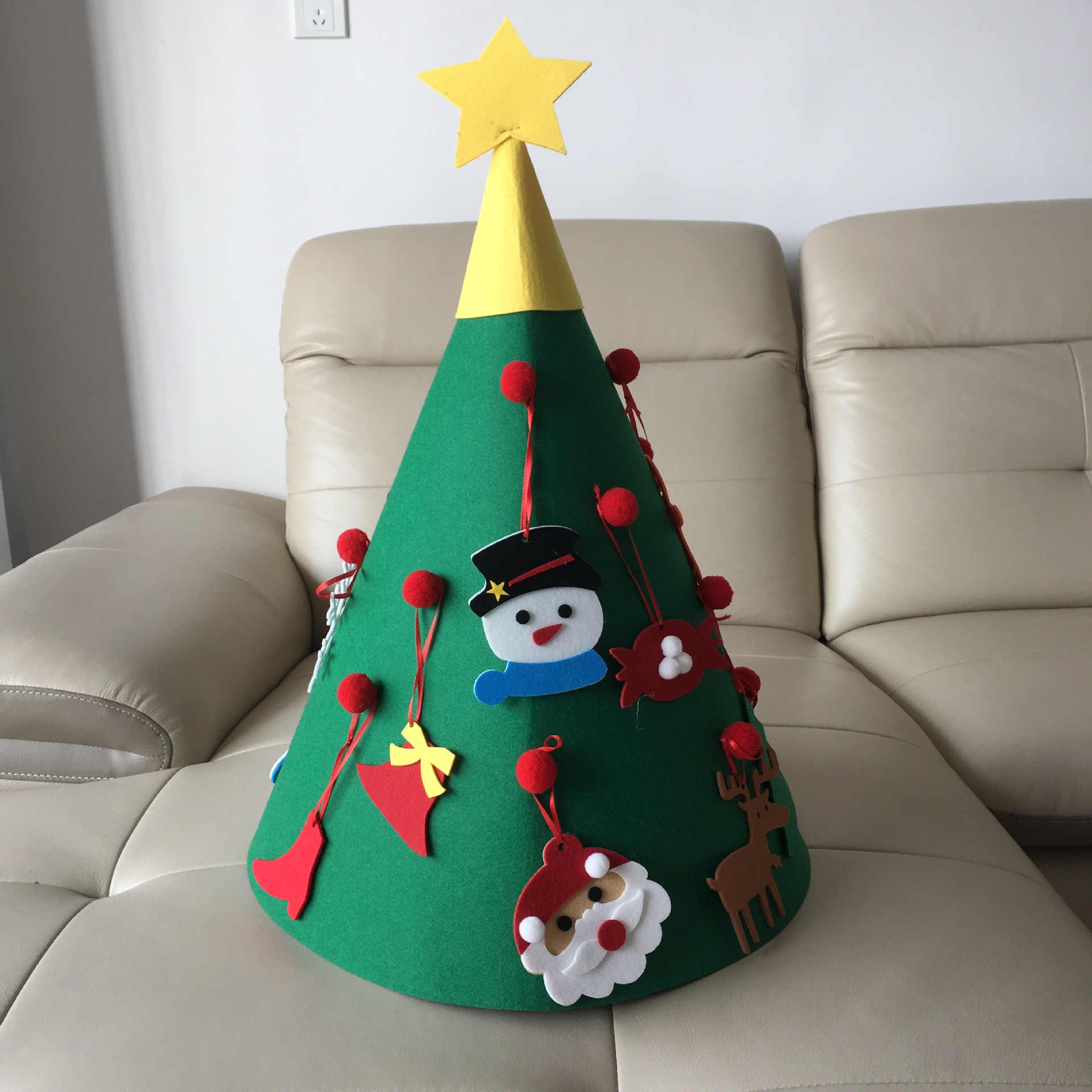 Felt Felt Christmas Decorations Christmas Hat DIY Children's Toys Handmade Three-dimensional Christmas Tree Spot