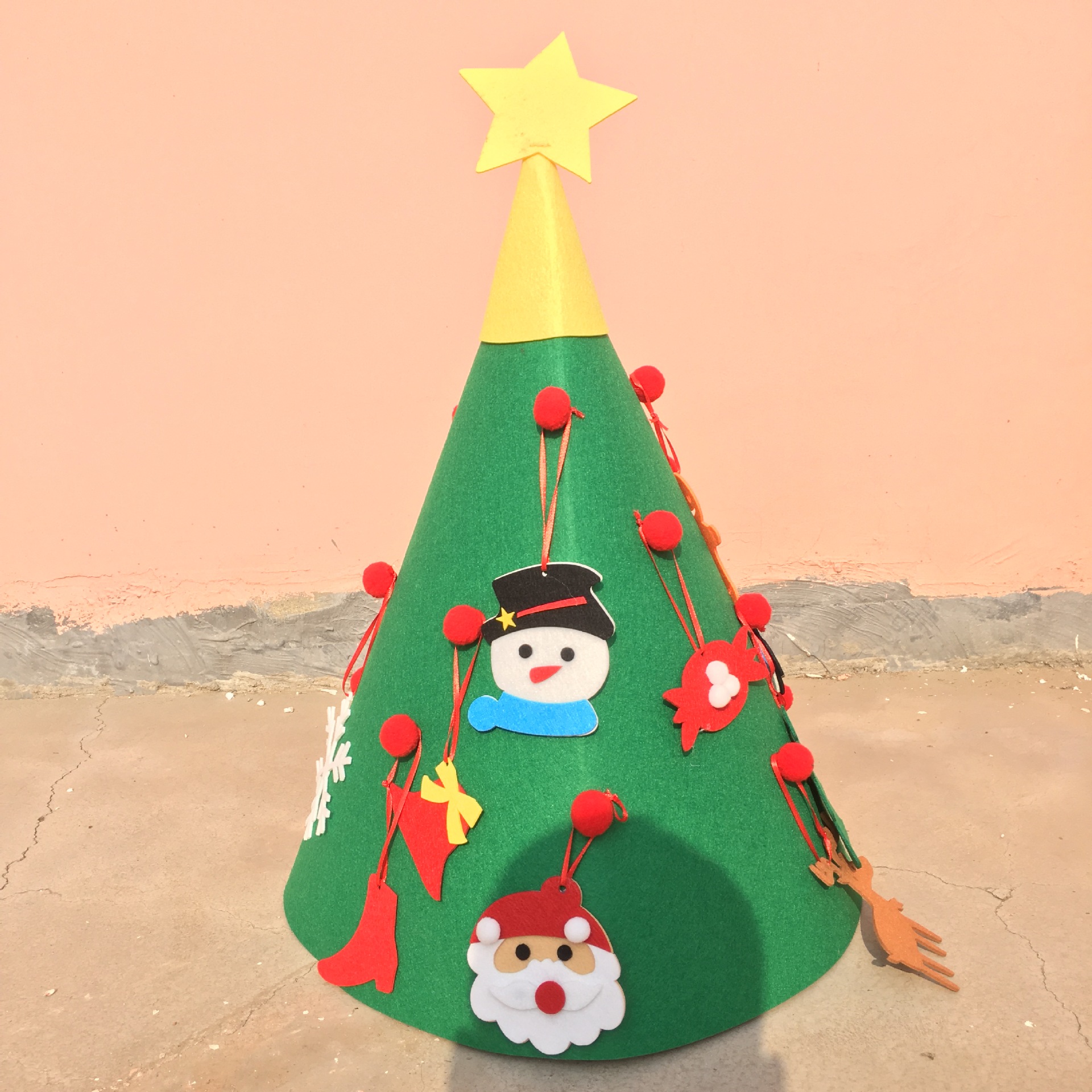 Felt Felt Christmas Decorations Christmas Hat DIY Children's Toys Handmade Three-dimensional Christmas Tree Spot