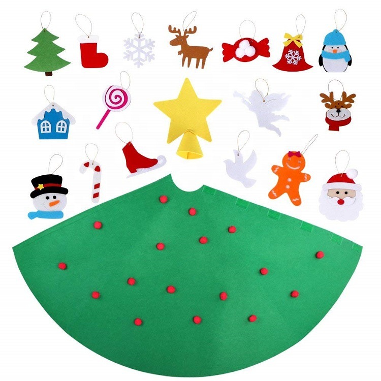 Felt Felt Christmas Decorations Christmas Hat DIY Children's Toys Handmade Three-dimensional Christmas Tree Spot