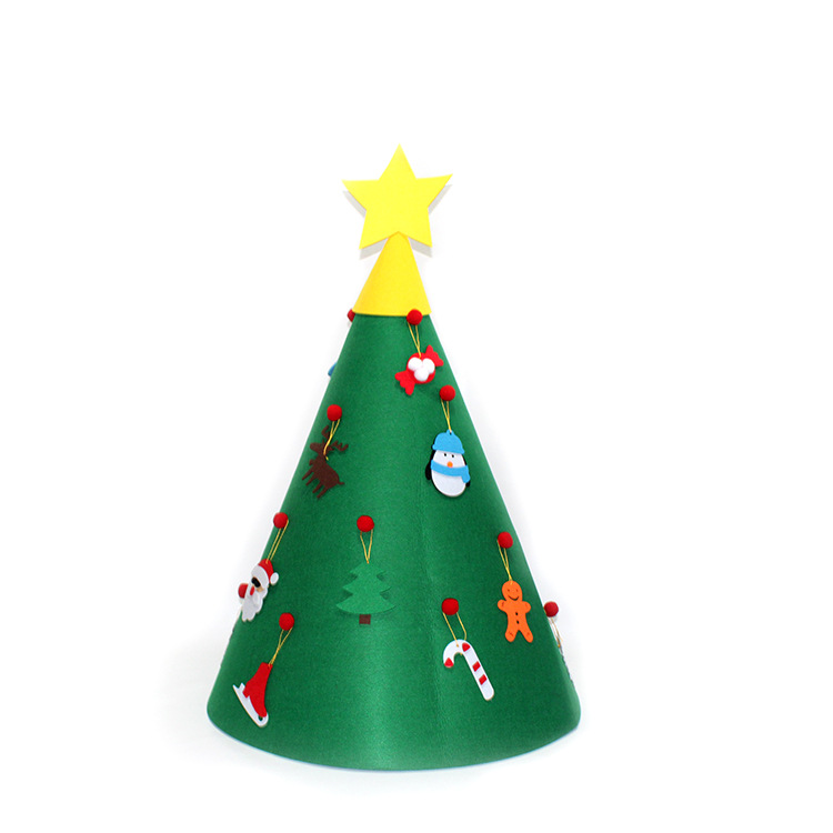 Felt Felt Christmas Decorations Christmas Hat DIY Children's Toys Handmade Three-dimensional Christmas Tree Spot