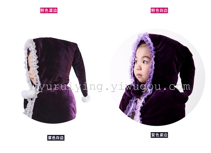 Winter girl warm hat thick Korean version of the cloak hood ear cap warm Christmas hat