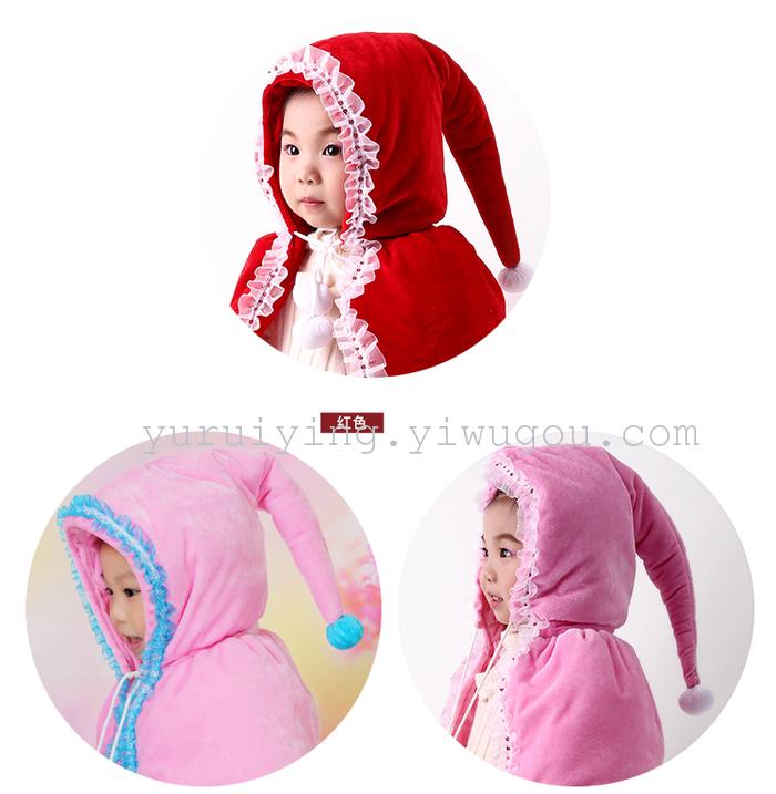 Winter girl warm hat thick Korean version of the cloak hood ear cap warm Christmas hat