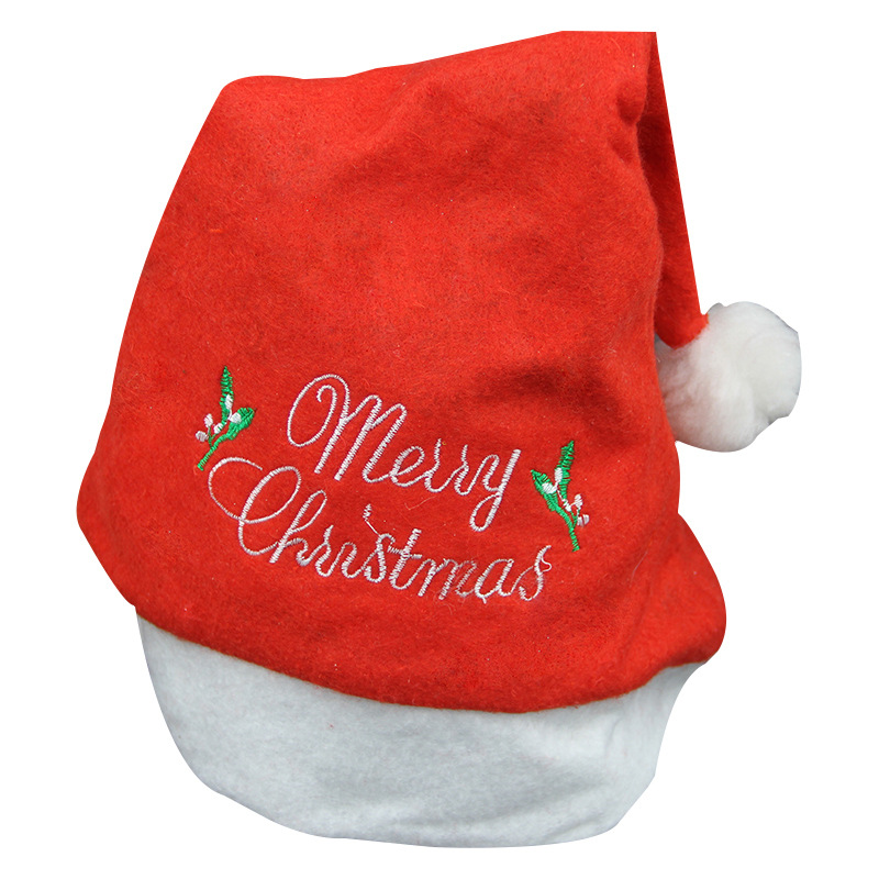 Christmas Hat Adult Children English Embroidered Hat Santa Claus Hat Children Party Headdress Small Gift Gift