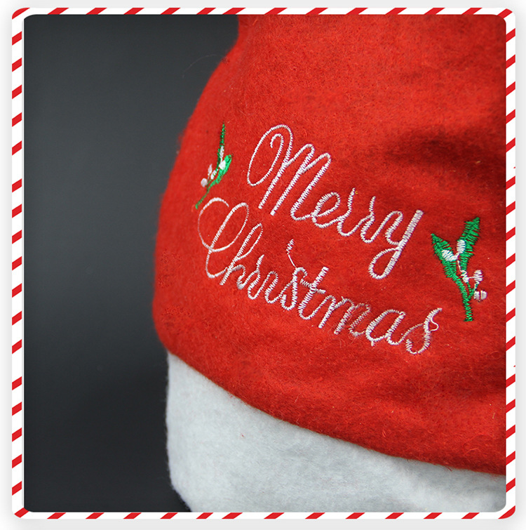 Christmas Hat Adult Children English Embroidered Hat Santa Claus Hat Children Party Headdress Small Gift Gift Christmas Hat Adult Children English Embroidered Hat Santa Claus Hat Children Party Headdress Small Gift Gift