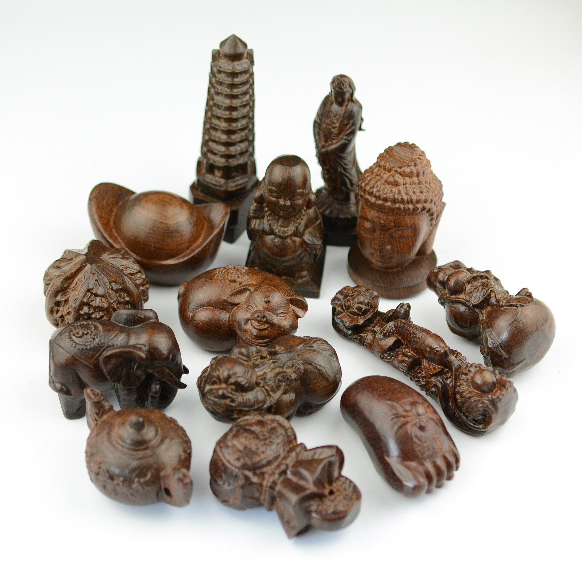 Vietnam Eaglewood Hand Piece Leather Black Wood Carving Playing Hand Piece Crafts Hand Piece Wholesale Variety of Options