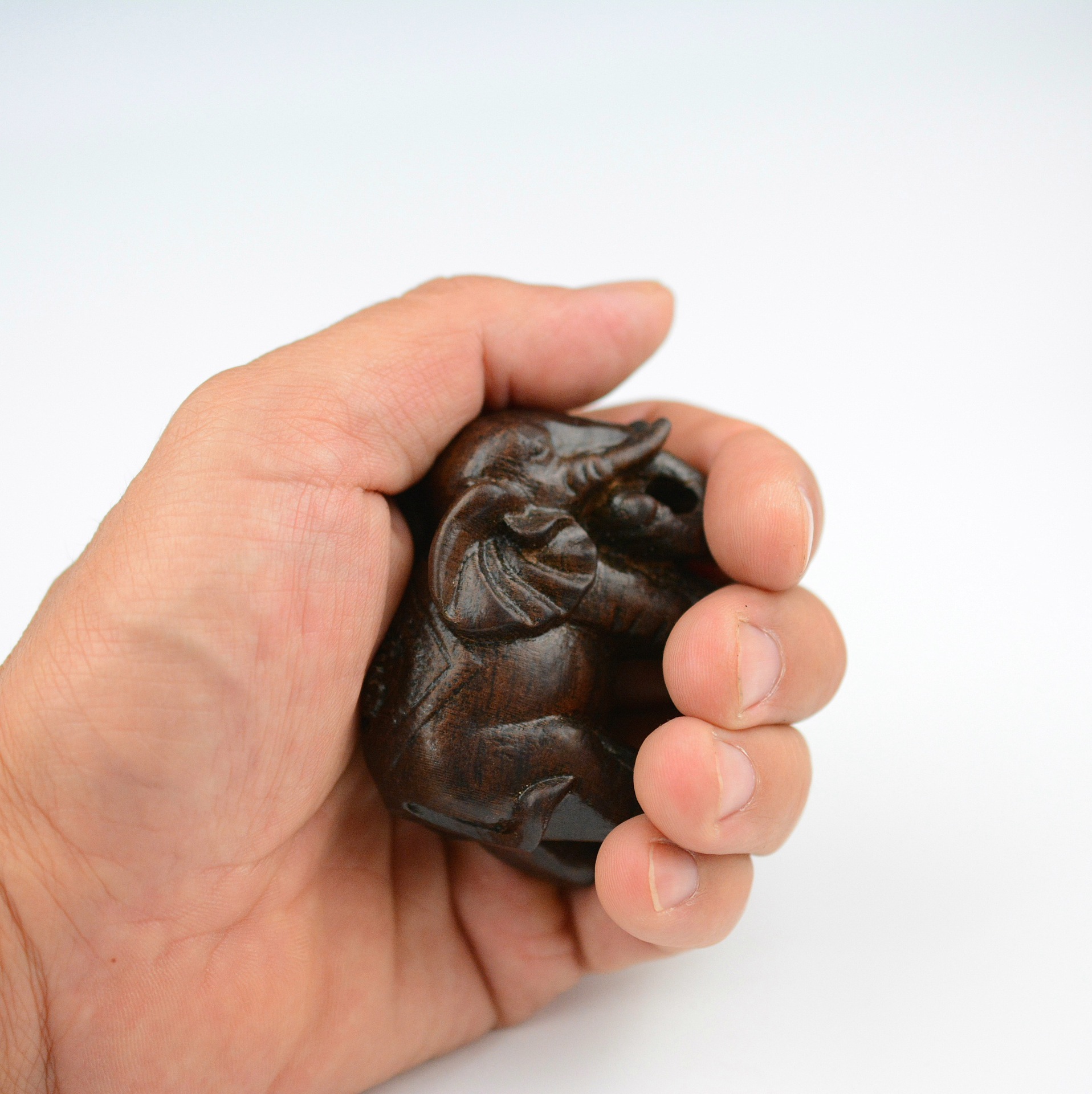 Vietnam Eaglewood Hand Piece Leather Black Wood Carving Playing Hand Piece Crafts Hand Piece Wholesale Variety of Options