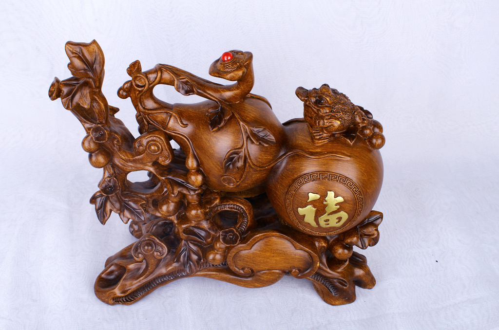 Resin crafts ou shi wood color zhaocai fu gourd display creative sitting room TV cabinet decoration business gifts Resin crafts ou shi wood color zhaocai fu gourd display creative sitting room TV cabinet decoration business gifts