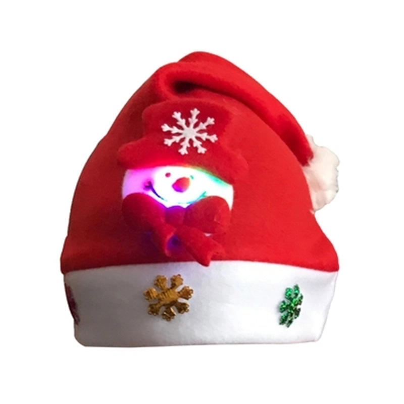 Hat Children&#039;s Luminous Hat Cute Luminous Elk Christmas Hat for the Elderly Christmas Creative Hat Manufacturer