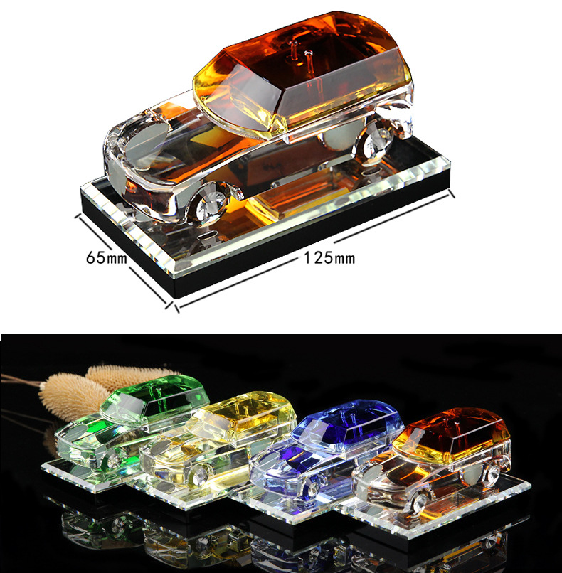 Car Decoration Crystal Glass Car Model Car Perfume Creative Upscale Decoration Car Interior Ornaments Crafts