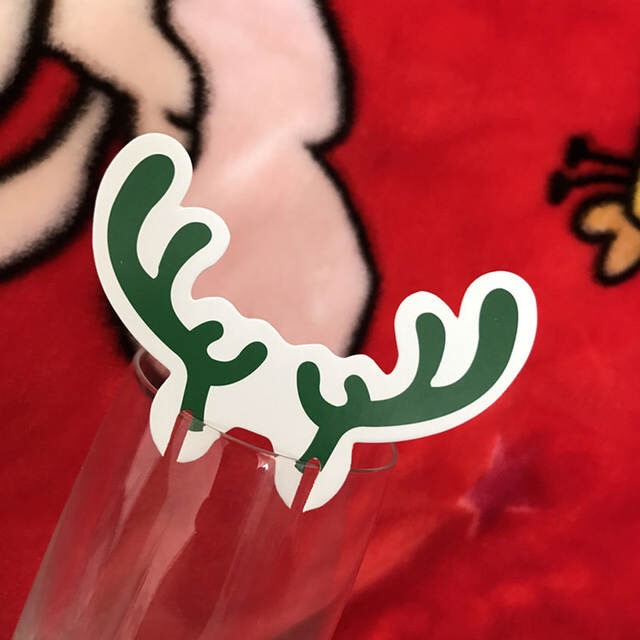 Wine Glass Hot Selling Christmas Hat Wine Glass Christmas Wine Glass Card Instert Snowman Elk Horn Cup Card Wine Instert