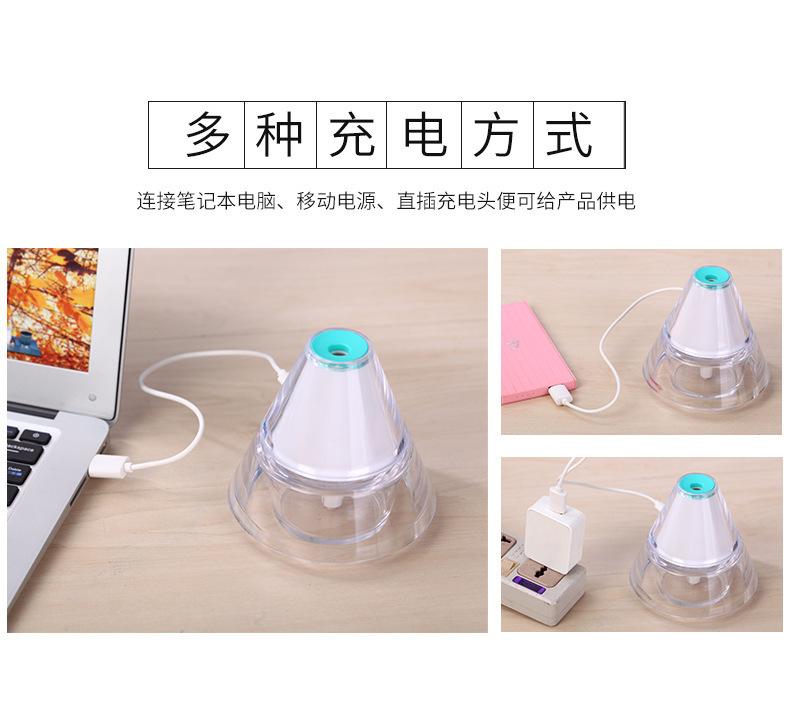 New Iceberg Humidifier USB Luminous Creative Mini Air Purifier Crystal Crafts