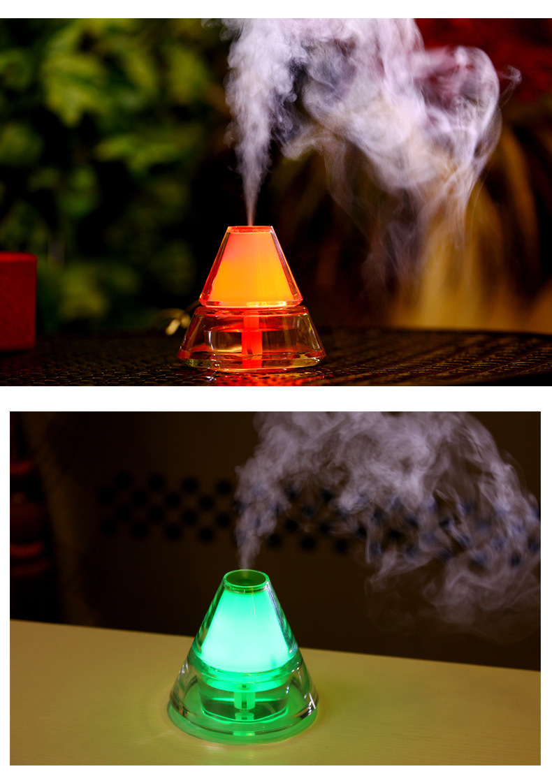 New Iceberg Humidifier USB Luminous Creative Mini Air Purifier Crystal Crafts