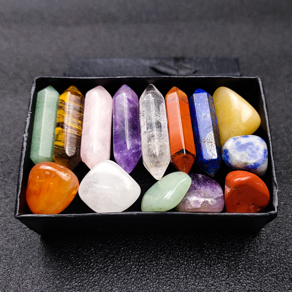 Hexagon Prism Set Green Gold Double Acuturris Dongling Tiger Eye Amethyst Pink Crystal Crafts Hexagon Prism Set Green Gold Double Acuturris Dongling Tiger Eye Amethyst Pink Crystal Crafts