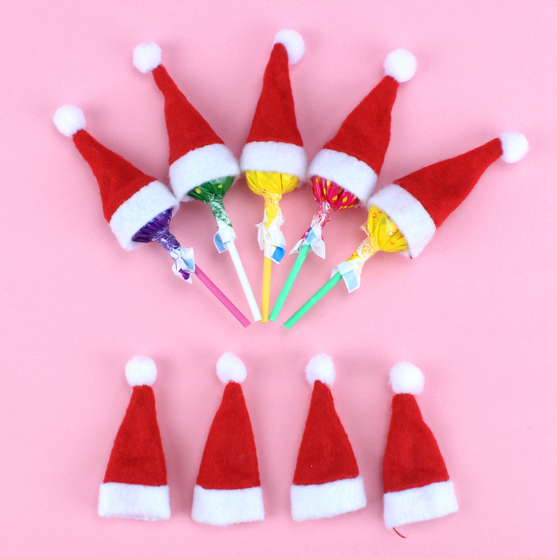 Christmas Decoration Supplies Children&#039;s Christmas Hat Christmas Lollipop Cap Christmas Non-Woven Fabric Mini Christmas Hat Christmas Hat