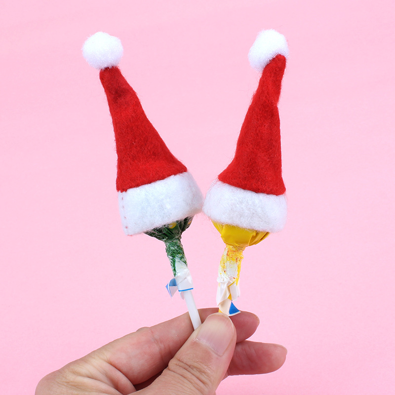 Christmas Decoration Supplies Children&#039;s Christmas Hat Christmas Lollipop Cap Christmas Non-Woven Fabric Mini Christmas Hat Christmas Hat
